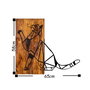 Wallity Cat Accesorio de Pared de Madera y Metal Nogal y Negro